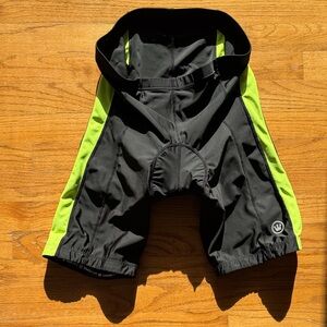 Canari Black and Lime Men's Cycling Shorts Gel Padding size XL